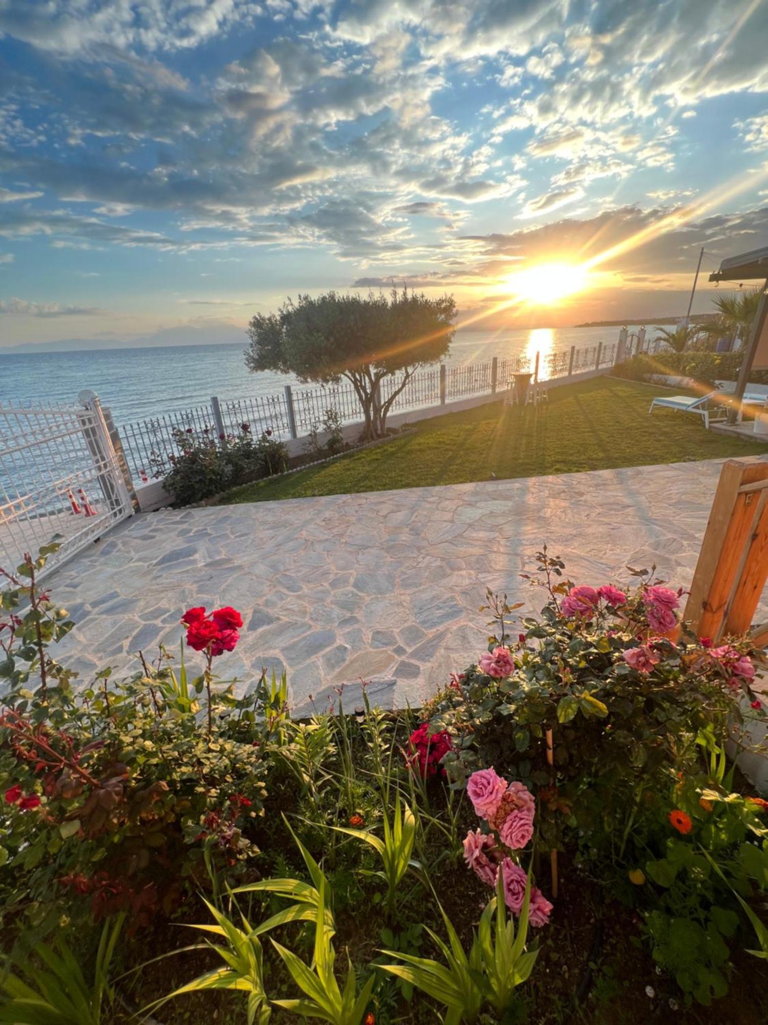 Beachfront Villa Athina Vergia ภายนอก รูปภาพ